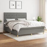 Maison Chic Box spring postelja - Vzmetna postelja z vzmetnico temno siva 180x200 cm blago SL8083, (21900606) | Shoptok.si