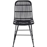  Stolica za blagovanje 2 pcs Crna 41 x 55 x 85 cm Ratan i Čelik | shoptok.hr