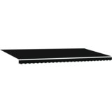 vidaXL Ručna uvlačiva tenda s LED svjetlom Crna 600x300 cm | shoptok.hr