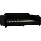  Dnevni krevet crni 100 x 200 cm od tkanine | shoptok.hr