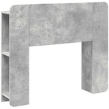  Glava kreveta s ormarićem Betonska siva Konstruirano drvo - Betonska siva 100 cm | shoptok.hr