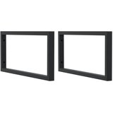  Zidna polica za umivaonik od čelika i masivne hrastovine Smeđa 60 x 60 x 2 cm | shoptok.hr