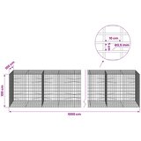 Gabion s žicom debljine 3,5 mm i mrežom 5x10 cm 1000x100x100 cm Slike
