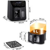 Berdsen BD-660 Air Fryer friteza na vrući zrak 8 L 1700 W &amp;ndash; 12 programa, prozor, LED osvjetljenje Slike