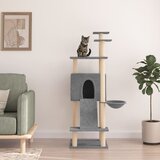 vidaXL Mačje drevo s praskalniki iz sisala svetlo sivo 153 cm | Shoptok.si