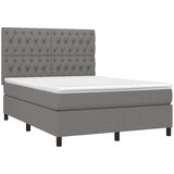  Krevet box spring s madracem LED tamnosivi 140x190 cm tkanina | shoptok.hr