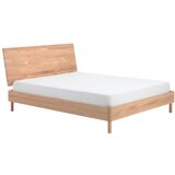Vipack Zakonska postelja iz masivnega hrasta brez letvenega dna 160x200 cm v naravni barvi Forrest – Cene