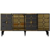 Hanah home irmak - anthracite, gold anthracitegold console | ePonuda.com