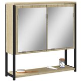 vidaXL Kopalniška omarica z ogledalom sonoma hrast 60x16x60 cm Cene