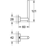 Grohe 40623001 Essentials Cube držalo za toaletni papir | Shoptok.si