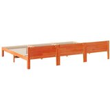  Obiteljski okvir kreveta bez madraca vosak smeđi puno drvo bor | shoptok.hr