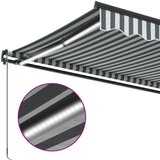 vidaXL Ročno zložljiva tenda z LED diodami antracit in bela 400x350 cm | Shoptok.si