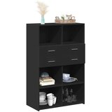  Visoka komoda crna 80 x 42,5 x 124 cm konstruirano drvo | Eponuda.ba