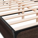  Okvir kreveta smeđi hrast 140x200cm konstruirano drvo i metal | shoptok.hr