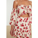 Trendyol Underwater Patterned Woven Balloon Sleeve Blouse Skirt Beach Set | Eponuda.ba