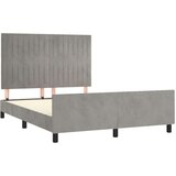  Posteljni okvir z vzglavjem svetlo siv 140x190 cm žamet, (20905394) | Shoptok.si