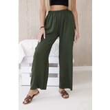 Kesi Wide khaki trousers | shoptok.hr