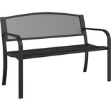  Vrtna klupa 119 cm crna čelična | shoptok.hr