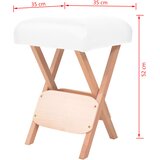  Sklopivi masažni stolac sa sjedalom debljine 12 cm bijeli | Eponuda.com