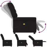  Masažni naslonjač od tkanine crni | shoptok.hr