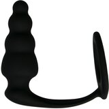 EasyToys - Men Only Rebrast analni čep z obročkom za penis, črn Cene