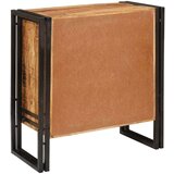 vidaXL Strani šal s predalom Rjava 66 x 33 x 70 cm trden mangov les | Shoptok.si