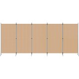  5-Panelni Pregrađivač Bež 433 x 180 cm Tkanina | shoptok.hr