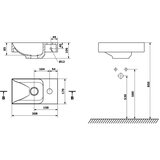 Sapho Tamno smeđi betonski umivaonik za WC 31x17 cm Piccolino – | shoptok.hr