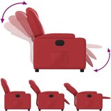  Električni naslanjač rdeče umetno usnje | Shoptok.si