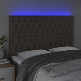  LED uzglavlje smeđesivo 160x7x118/128 cm od tkanine | Eponuda.com