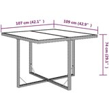  Vrtna jedilna garnitura 9-delna z blazinami poli ratan rjava, (20672000) | Shoptok.si