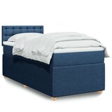 vidaXL Krevet s oprugama i madracem plavi 90 x 190 cm od tkanine | shoptok.hr