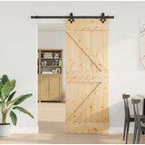  Klizna vrata NARVIK Prirodna i crna 80 x 210 cm (152,5 cm) | Eponuda.com