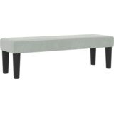 vidaXL Krevet s kutijom opruga s madracem i klupom svjetlosiva 120x190 cm baršun | shoptok.hr