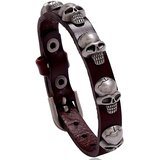 Narukvica Small Skull - Tamnosmeđa KP33406 | Shoptok.si