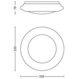 Philips 33362/31/16 - LED plafonsko svetlo MYLIVING CINNABAR LED/16W/230V 2700K | Eponuda.com