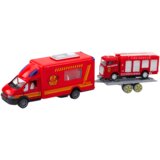  Set vatrogasnih vozila s pogonom na trenje 4u1 - crveni | shoptok.hr