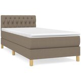  s oprugama i madracem smeđesivi 80x200 cm od tkanine | shoptok.hr