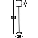 XXXL stoječa svetilka bijou 26/155 cm | Shoptok.si