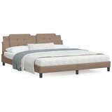  Okvir kreveta LED boja cappuccina 180 x 200 cm od umjetne kože | shoptok.hr