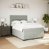  Krevet s oprugama i madracem svjetlosivi 140x190 cm baršunasti | shoptok.hr