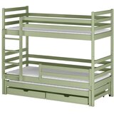 Molarem Home Drveni dječji krevet na kat Luk s tri kreveta i ladicom - olive - 160x80 cm - Bez madraca | shoptok.hr