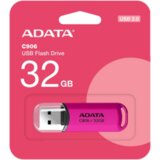  USB Memory stick Adata UFD 32GB C906 Pink USB 2.0, Brzina čitanja 30 MB/s, Brzina pisanja 9 MB/s,AC906-32G-RPP | Eponuda.ba