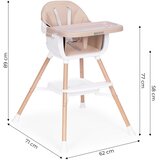 ECO TOYS Dječja stolica za hranjenje 2-u-1, bež, | shoptok.hr