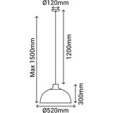 SULION Crna/u prirodnoj boji viseća svjetiljka s bambusovim sjenilom ø 52 cm – | shoptok.hr
