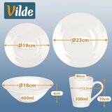 Vilde porcelanski servis za jedilni 16 delov – bel, za 4 osebe | Shoptok.si