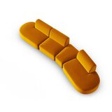 Milo Casa Gorčično rumena žametna sedežna garnitura desni kot 428 cm Paolo – | Shoptok.si