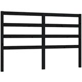 vidaXL Posteljno vzglavje črno 126x4x100 cm trdna borovina, (20645508) | Shoptok.si