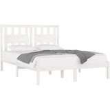  Okvir za krevet masivna borovina bijeli 135x190 cm bračni | Eponuda.com