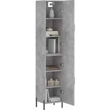 Visoka komoda siva betona 34 5x34x180 cm od konstruiranog drva | shoptok.hr